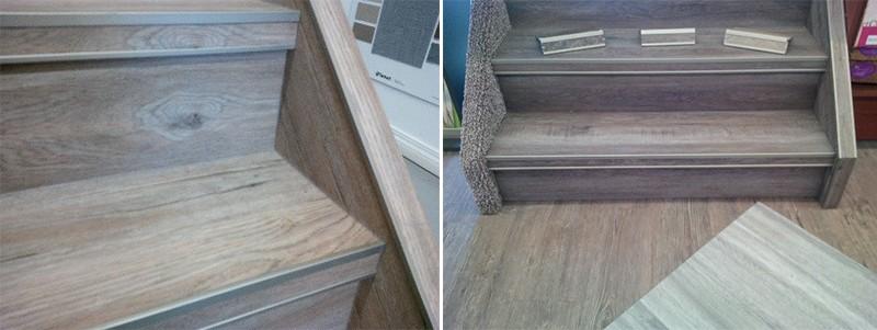 Vinyl Plank On Stairs With Our Special, How To Install Floating Vinyl Plank Flooring On Stairs